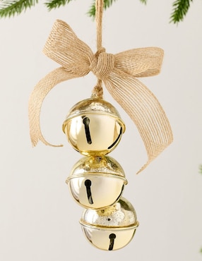 Ornamento Navideño Cascabel Gold Bells