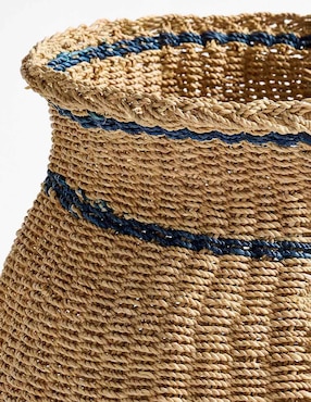 Jarrón Woven Stripe Va de ratán