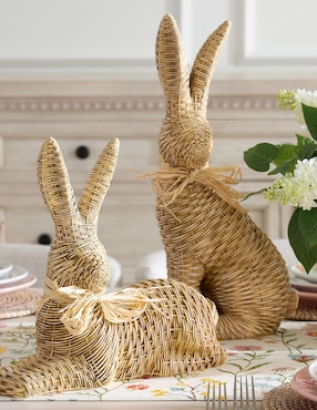 Figura decorativa de conejo Woven Bunny