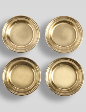 Set de portavaso Pottery Barn Harrison de acero inoxidable 4 piezas