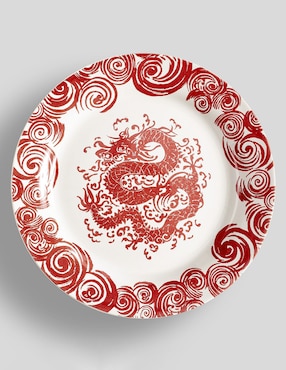 Plato ensalada Lunar New Year de cerámica 4 piezas