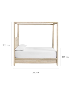 Cama Aptos de madera queen size