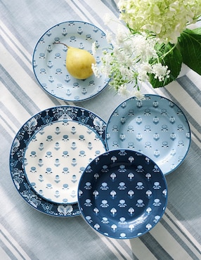 Set de plato para postre Kravet de gres 4 piezas