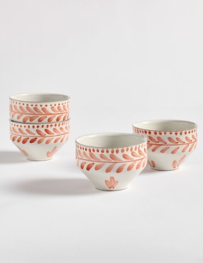 Set bowl Terracotta 4 piezas de cerámica