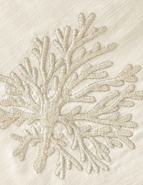 Mantel cuadrado de algodón Coral