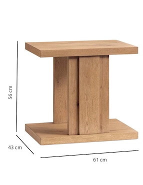 Mesa lateral Aldon de madera