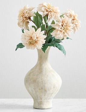 Ramo de Dalia Blanca decorativos Faux Bundle