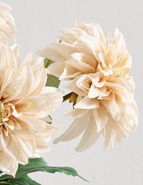 Ramo de Dalia Blanca decorativos Faux Bundle
