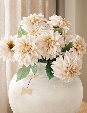 Ramo de Dalia Blanca decorativos Faux Bundle