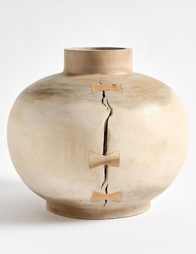 Florero Pb Butterfly Joint de madera