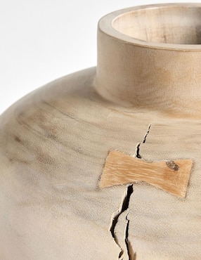 Florero Pb Butterfly Joint de madera
