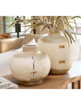 Florero Pb Butterfly Joint de madera