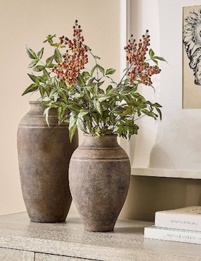 Florero Terracota Striped