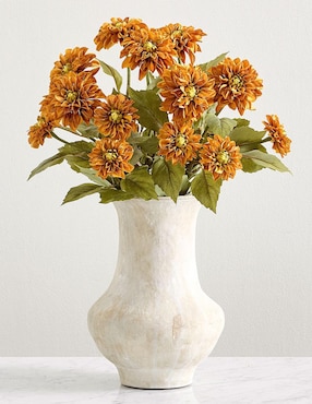 Ramo Dalia Amarilla decorativo Faux Bundle