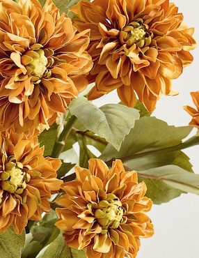 Ramo Dalia Amarilla decorativo Faux Bundle