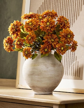 Ramo Dalia Amarilla decorativo Faux Bundle