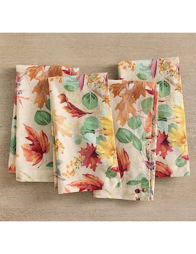 Set servilleta Fall Botanical de algodón 4 piezas