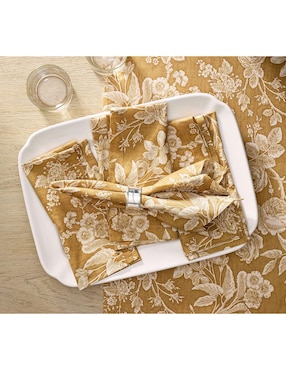 Set servilleta Adele Linens de algodón 4 piezas