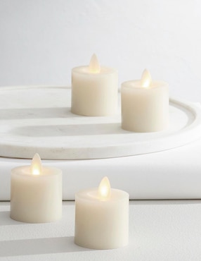 Set vela taper decorativa Premium Flickering 4 piezas
