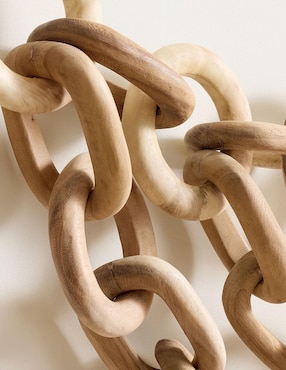 Arte para pared Wooden Chain de madera