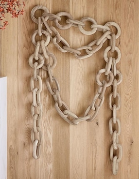Arte para pared Wooden Chain de madera