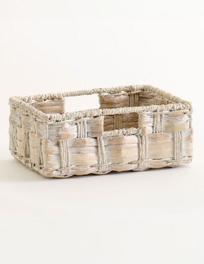 Canasta con forma rectangular Pottery Barn Salerno