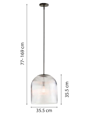 Lámpara colgante incandescente y led Cooper