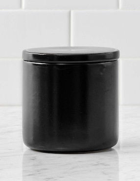 Frasco de almacenamiento Matte Black de porcelana