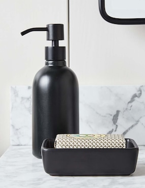 Dispensador de jabón Black de porcelana
