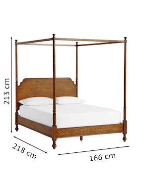 Cama Summerville de madera Queen size