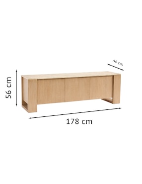 Consola Travertine de madera