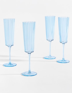 Copas para champán Fluted de cristal