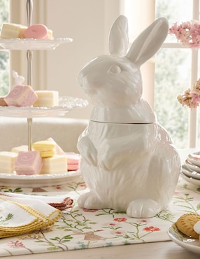 Galletero Floral Bunny de cerámica