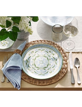 Set platos trinche Chambray de cerámica 4 piezas