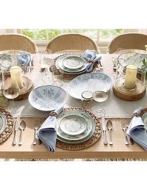 Set platos trinche Chambray de cerámica 4 piezas
