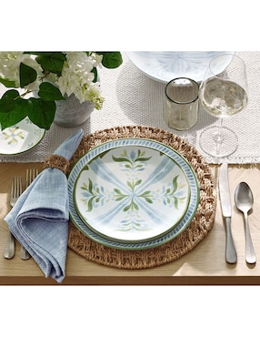 Set de plato para ensalada Chambray de arcilla 4 piezas