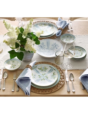 Set de plato para ensalada Chambray de arcilla 4 piezas