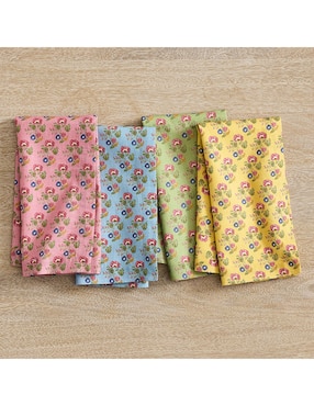 Set servilleta Botanical Bunny de algodón 4 piezas