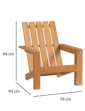 Silla Malibu de madera teca