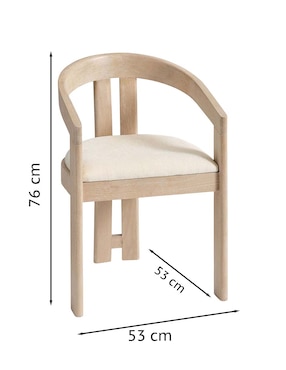 Silla con brazos Marin de madera