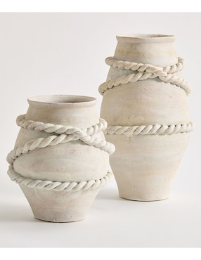 Jarrón Artisanal Rope de terracota
