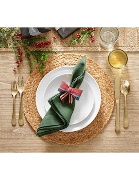 Set mantel individual redondo de yute Colton