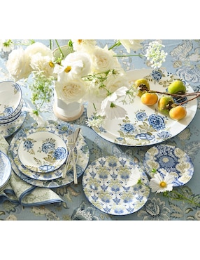 Platón Kravet Rosehill de cerámica