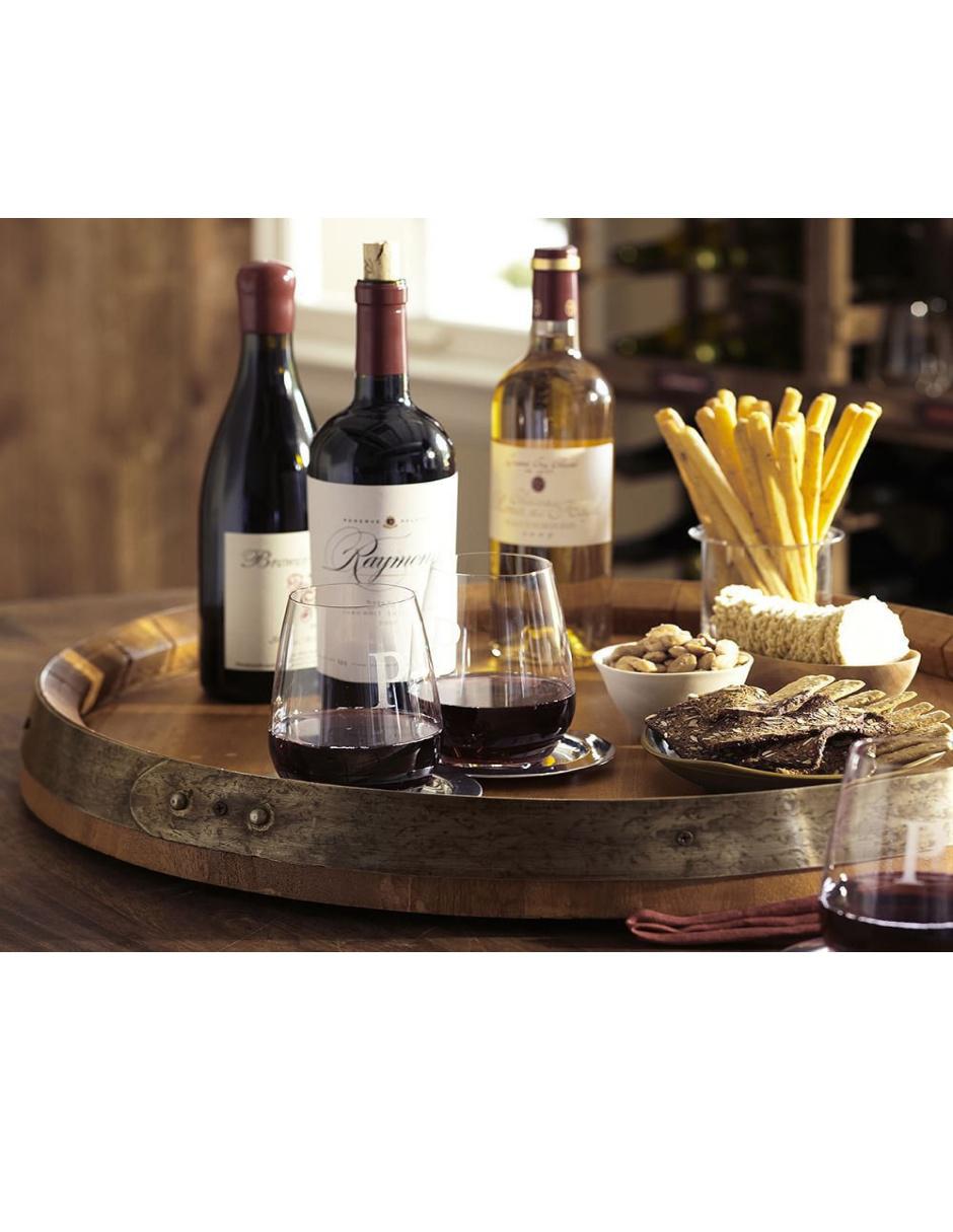 Bandeja de servicio Lazy Susan Barrel de madera