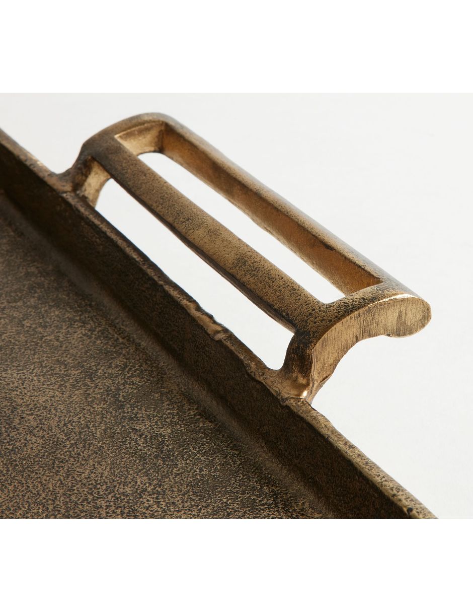 Bandeja decorativa Antiqued Metal de latón 2