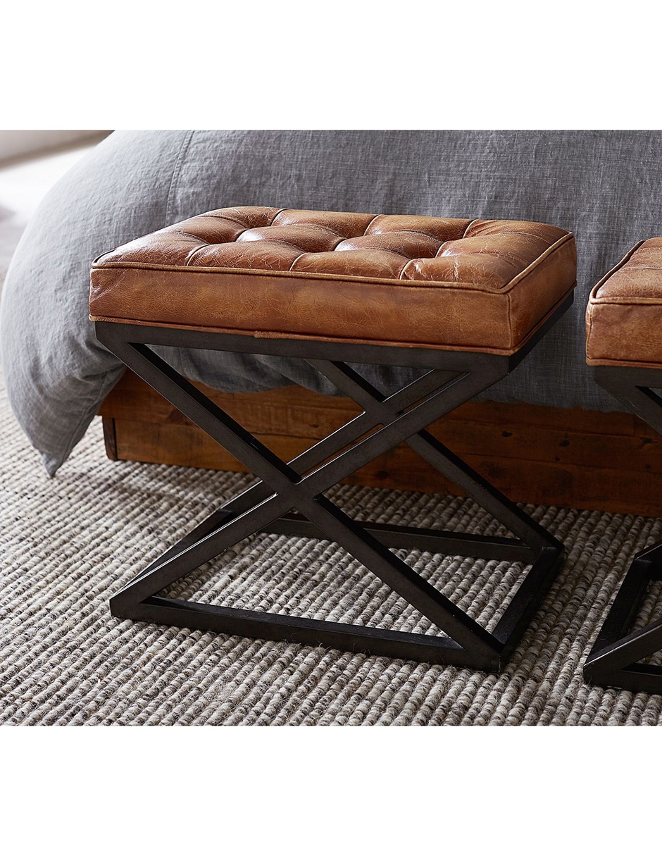 Taburete Kirkham de piel 4