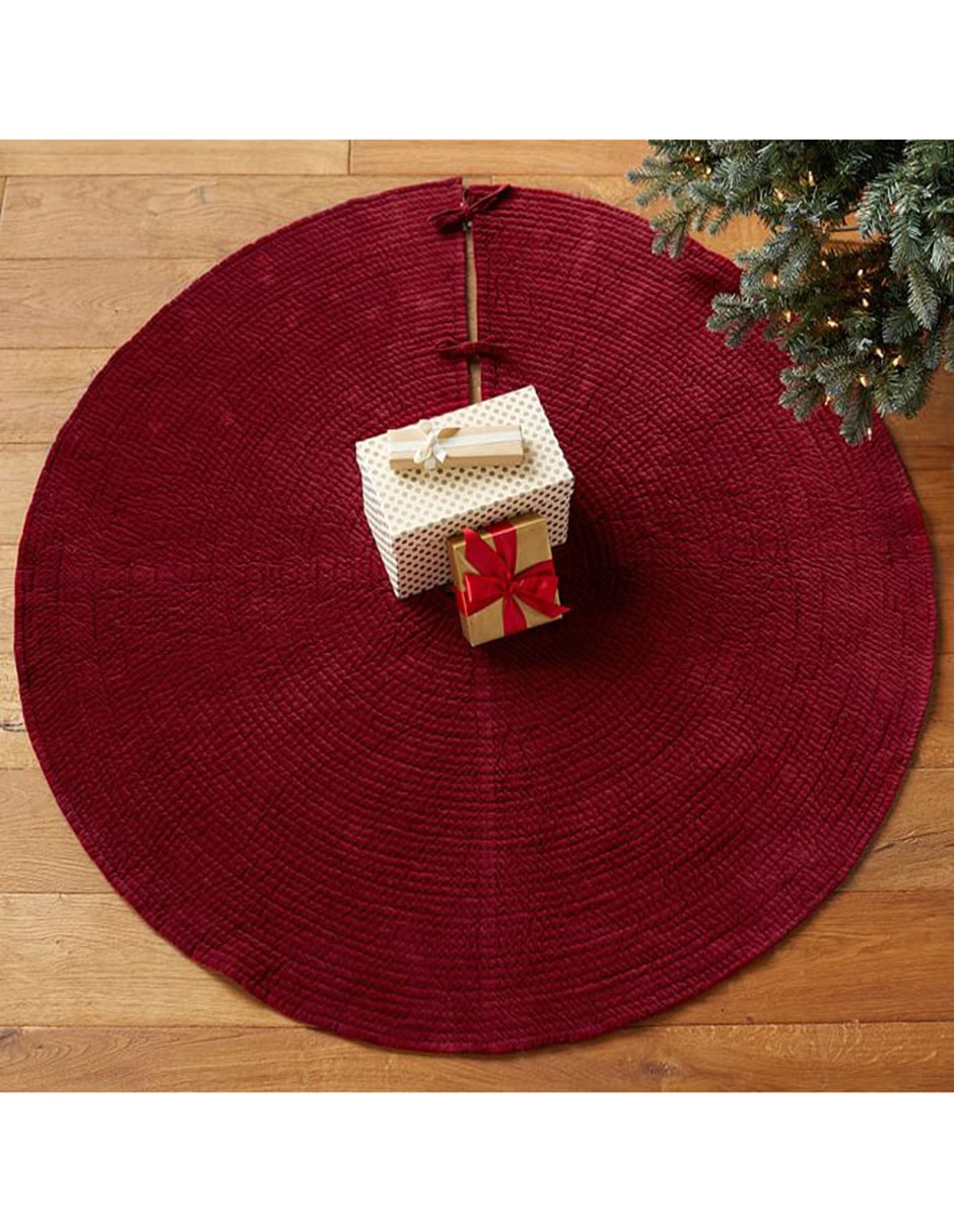 Pie de árbol Quilted Velvet
