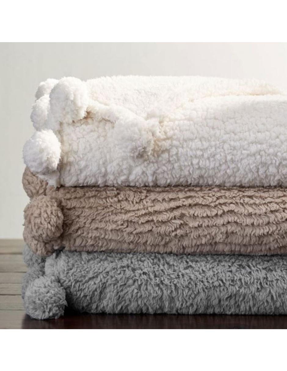 Frazada de tejido jersey Cozy Pom Pom 4