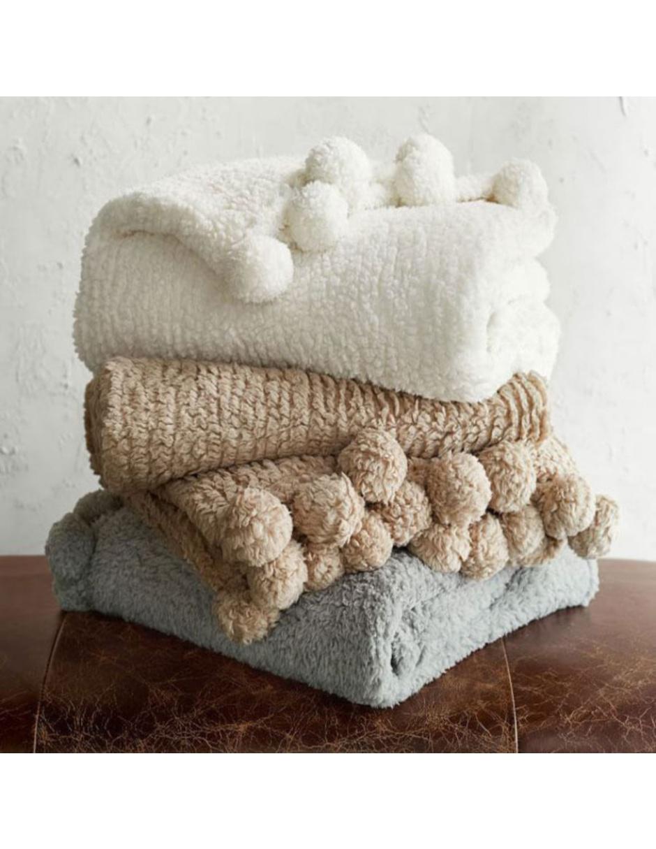 Frazada de tejido jersey Cozy Pom Pom 5