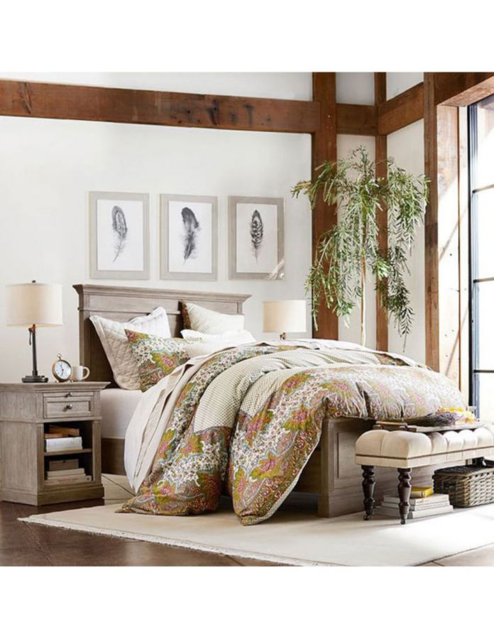 Cama Livingston de madera queen size 7